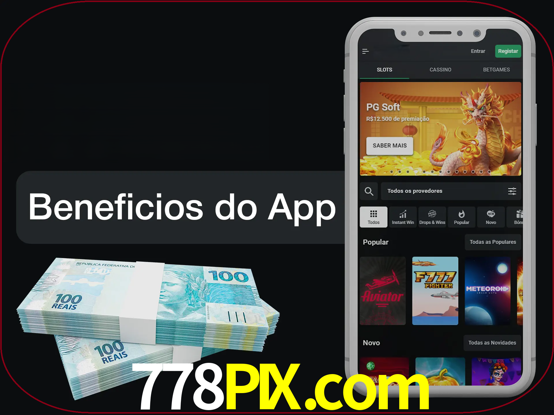 Obtenha todos os benefícios usando o aplicativo.