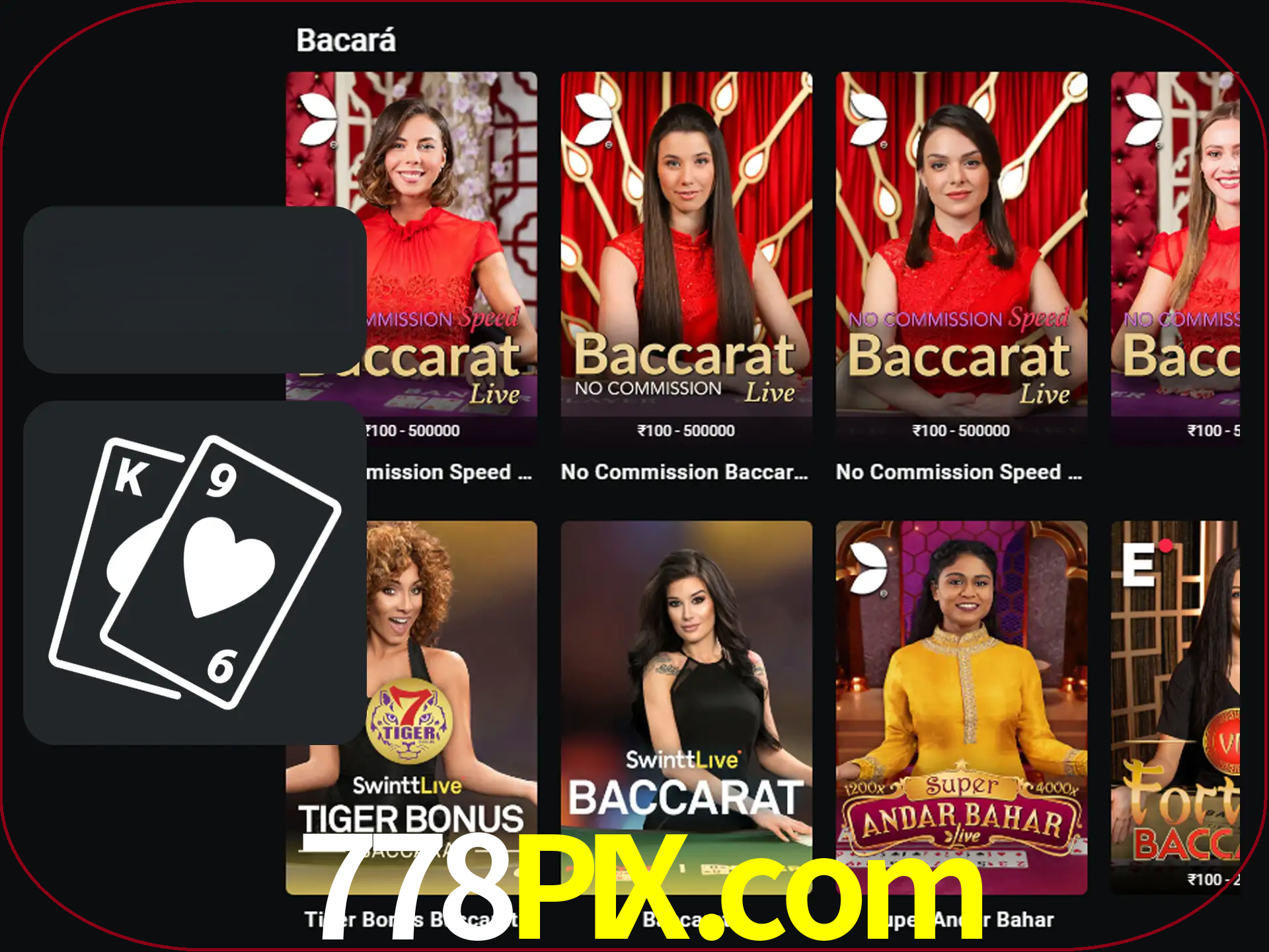 Ganhe muito dinheiro jogando jogos de bacará.