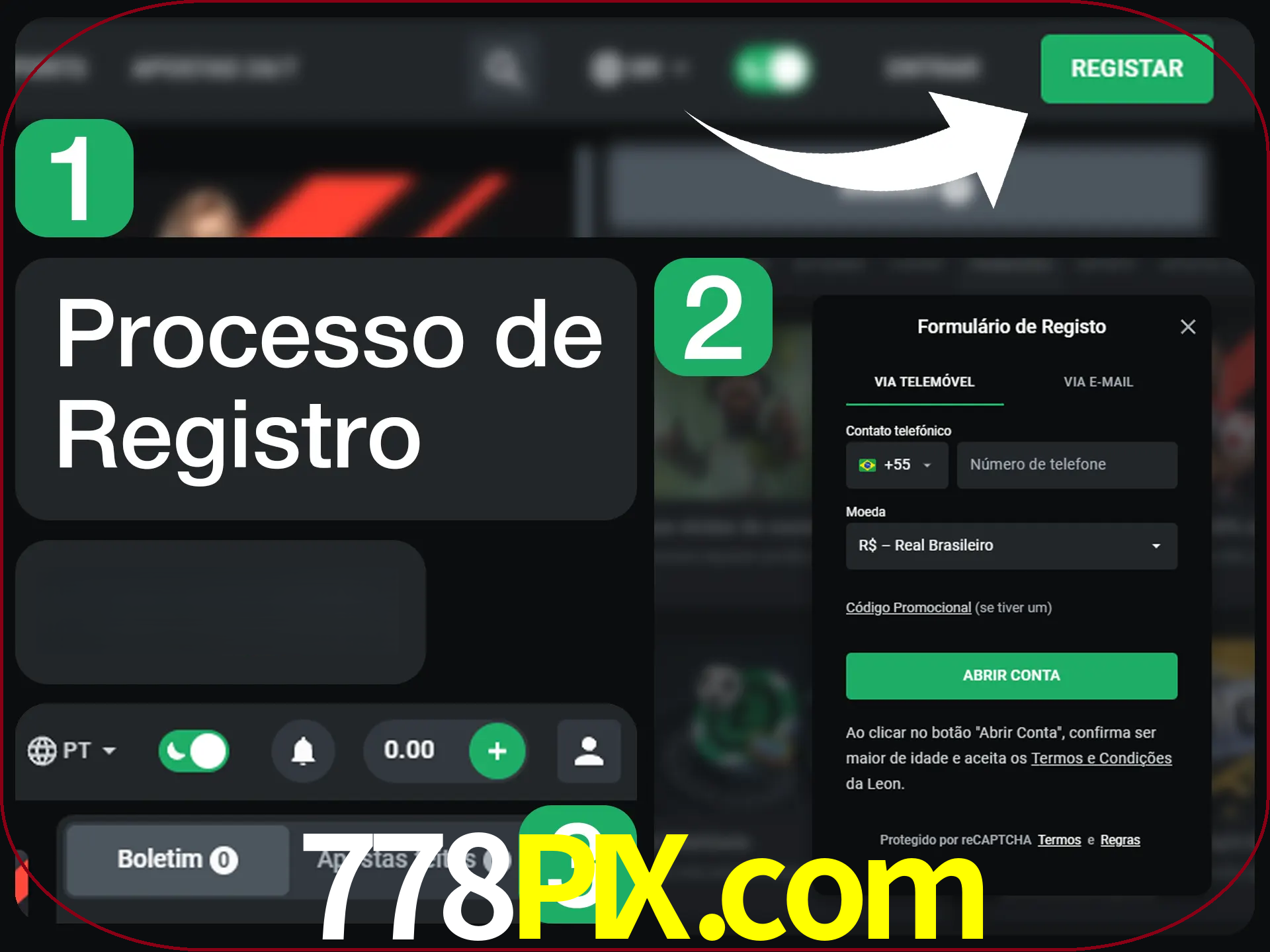 O processo de registro na LeonBet é simples.